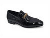 Carrucci Beveled Toe Patent Leather Loafer - Sophisticated Black
