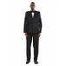 Knot Side Textured Paisley 2pc Tuxedo, Black - Men's Tuxedo USA