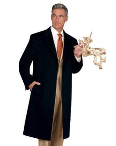 Men's Dress Coat Real Cashmere and Wool Blend Overcoat Available In Black Or Navy Blue Or Charcoal Or Camel Color