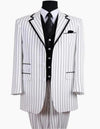 White with Black Pinstripe Suits