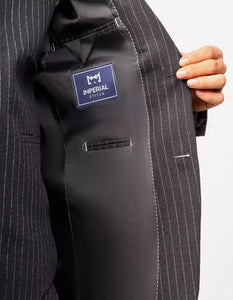 Mens Black Pinstripe Three Piece Suit Vintage Shelby Gangster Style