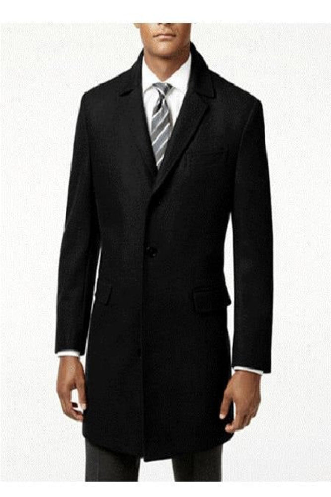 Three Quarters Length Men's Dress Coat Black Wool Long Jacket Men's Carcoat ~ Designer Men's Wool Men's Peacoat Sale