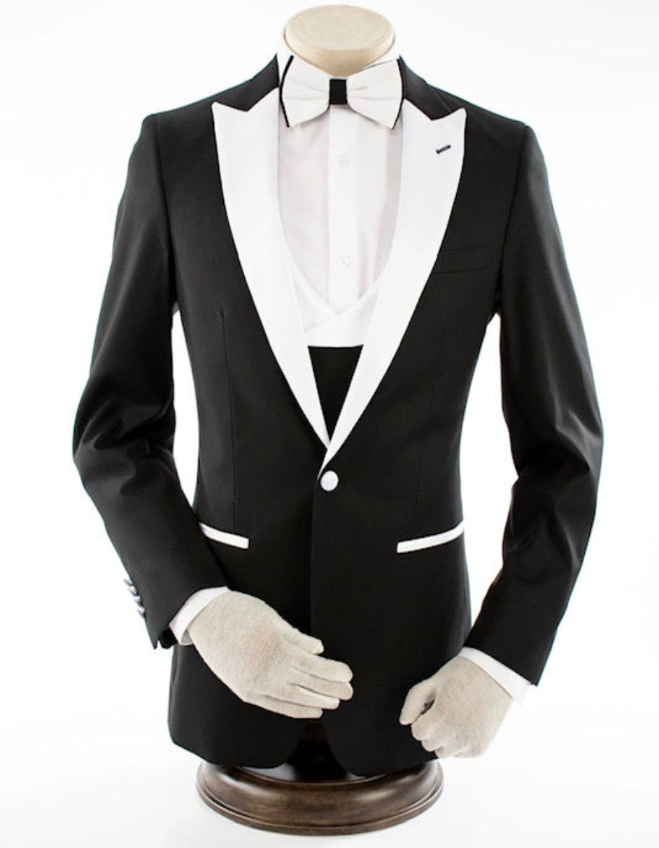 Black and White Tuxedo - Two Toned - Wedding or Prom Besom Pockets Sui ...