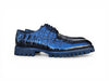 Carrucci Alligator Embossed Oxford Blucher - Luxury Dress Shoe