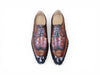 Carrucci Alligator Embossed Oxford Blucher - Luxury Dress Shoe