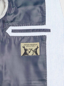 Blue Striped Seersucker Jacket