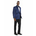 Knot Side Textured Paisley 2pc Tuxedo, Blue - Men's Tuxedo USA