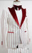 Bold Gangster - 1920 White and Red Pinstripe Tuxedos Suit