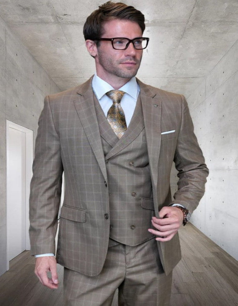 Big and Tall Suit - Bronze Big and Tall Modern Fit 3 PC Suit