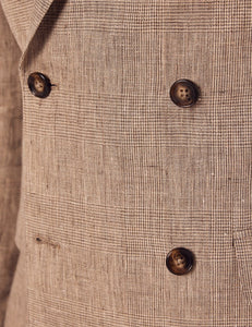 Mens Linen Suit For Beach Wedding - Summer  Suit in Brown - Men's Tuxedo USA