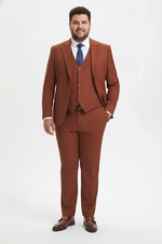 Brown Three-Piece Suit –   Slim Fit