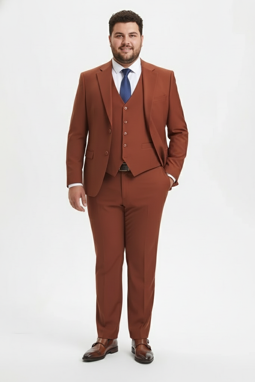 Brown Three-Piece Suit –   Slim Fit