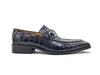 Carrucci Buckle Loafer: Gator Embossed Leather Loafer