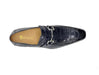 Carrucci Buckle Loafer: Gator Embossed Leather Loafer