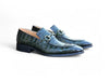 Carrucci Buckle Loafer: Gator Embossed Leather Loafer