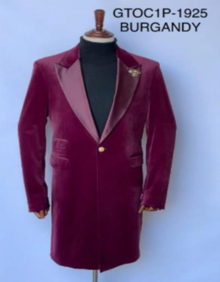 Burgundy Tuxedo - Maroon Burgundy Color - Velvet Cutaway Tuxedo - Velvet Suit - Velvet Tail Tuxedo - Burgundy