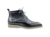 Carrucci Burnished Calfskin Lace-Up Boots - Rich Leather Elegance