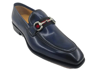 Carrucci Burnished Calfskin Loafer - Luxury Slip-On Shoe