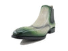 Carrucci Burnished Calfskin Wingtip Boot - Luxury Brown Leather
