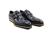 Carrucci Burnished Leather Double Monk Strap Whole Cut Shoe
