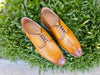 Carrucci Burnished Leather Derby Lace-Up Shoe
