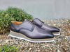 Carrucci Burnished Leather Derby Lace-Up Shoe