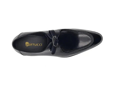 Carrucci Burnished Leather Moc Toe Single Monk Loafer