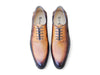 Carrucci Burnished Two-Tone Leather Wholecut Oxford