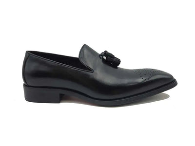 Carrucci Burnished Leather Wholecut Tassel Loafer