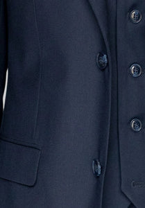 Mens Navy Notched Lapel Suit Slim Fit Flat Front Pant Navy