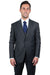 Men's Charcoal Grey Vested 2-Button Stacy Adams Suit
