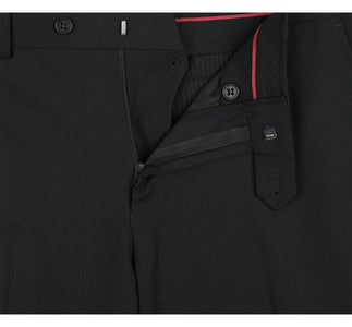 Black Prom Tuxedo Suit - Black Wedding Suit - Mens Traditional Slim Fit Shawl Collar Tuxedo