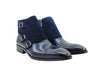 Carrucci Calf & Suede Monk Chukka Boot - Three Buckle Detail