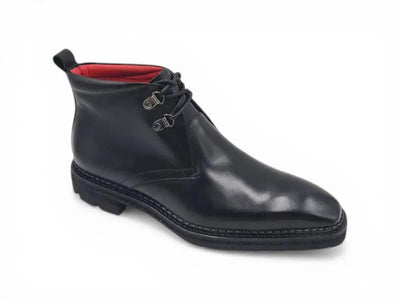 Carrucci Chukka Boot: Luxury Calfskin Lug Sole Ankle Boot