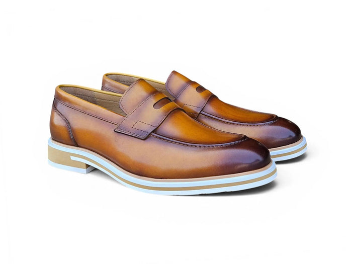 Carrucci Penny Loafer: Premium Calfskin Leather - [Color if applicable]