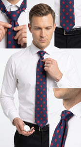 Men’s Polka Dot Tie, Multi-Color Fashion Necktie for Suits Weddings Prom and Formal Events