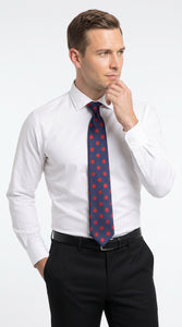Men’s Polka Dot Tie, Multi-Color Fashion Necktie for Suits Weddings Prom and Formal Events