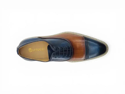 Carrucci Cap Toe Brogue Oxford - Luxury Leather Dress Shoe