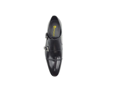 Carrucci Cap Toe Double Monk Strap - Luxury Leather Dress Shoe