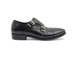Carrucci Cap Toe Double Monk Strap - Luxury Leather Dress Shoe