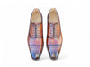 Carrucci Leather Cap Toe Oxford - Classic Lace-Up Shoe