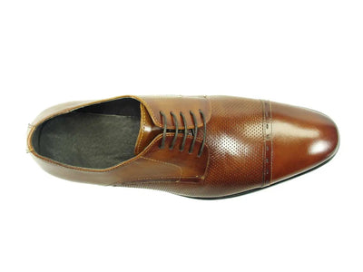 Carrucci Cap Toe Oxford: Premium Leather Lace-Up Shoe