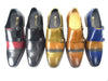 Carrucci Cap Toe Monk Shoe - Luxury Leather Dress Shoe