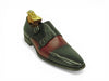Carrucci Cap Toe Monk Shoe - Luxury Leather Dress Shoe