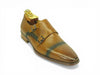 Carrucci Cap Toe Monk Shoe - Luxury Leather Dress Shoe