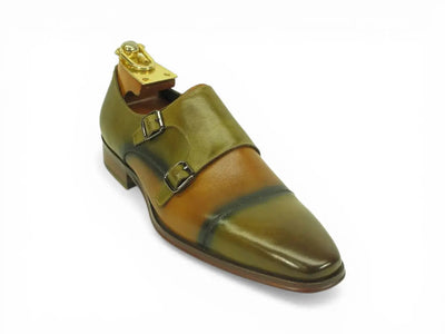 Carrucci Cap Toe Monk Shoe - Luxury Leather Dress Shoe