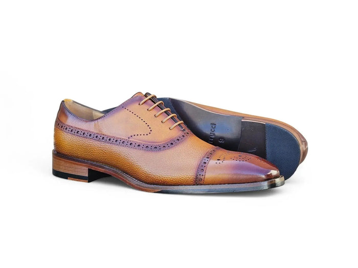 Carrucci Cap Toe Oxford - Luxury Leather Dress Shoe