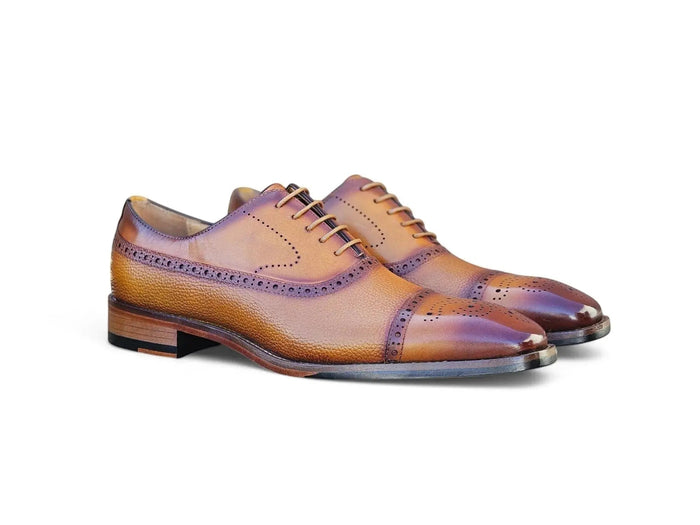 Carrucci Cap Toe Oxford - Luxury Leather Dress Shoe