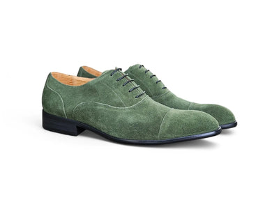 Carrucci Suede Cap Toe Lace-Up Shoe - Luxury Italian Style
