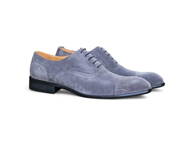 Carrucci Suede Cap Toe Lace-Up Shoe - Luxury Italian Style